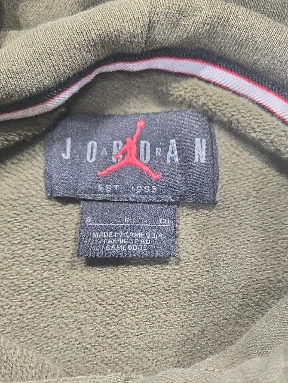 Air Jordan FLIGHT Olive Green Hooded Sweatshirt